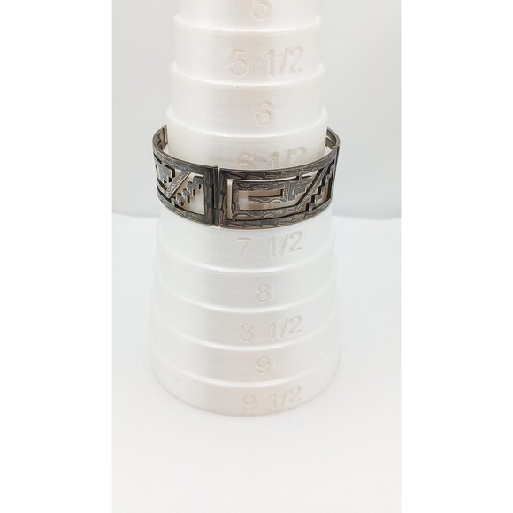 STERLING Silver Panel Bracelet Openwork design UNISEX, Size 7 - Picture 9 of 11